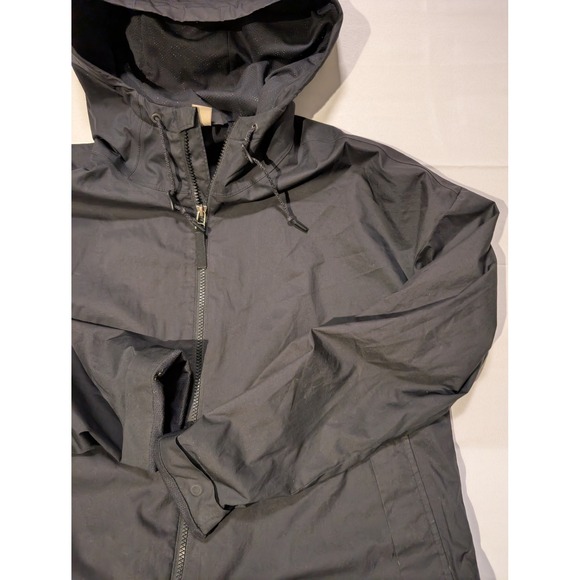 REI Men Medium Groundbreaker Rain Jacket Black Hooded Windbreaker Mesh Lined - Picture 3 of 10